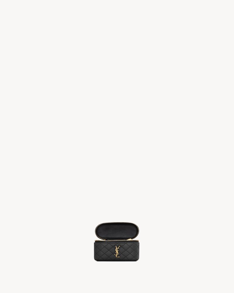 ☆人気【SAINT LAURENT】☆ラムスキンGABYマイクロバッグ☆BLACK ギャビー マイクロバニティバッグ（ラムスキン） | Saint