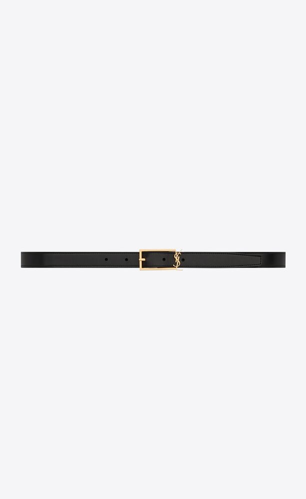 new cassandre buckle belt in smooth leather