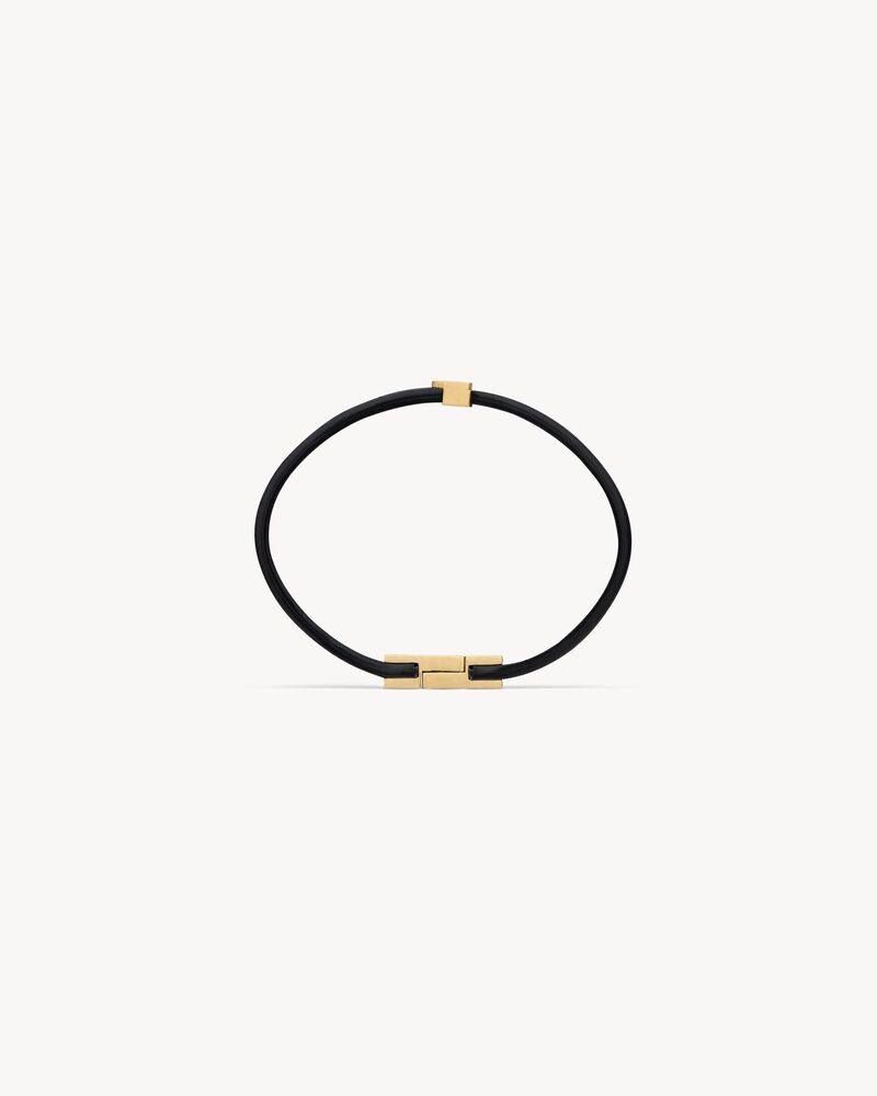 CASSANDRE double-strand bracelet in leather and metal