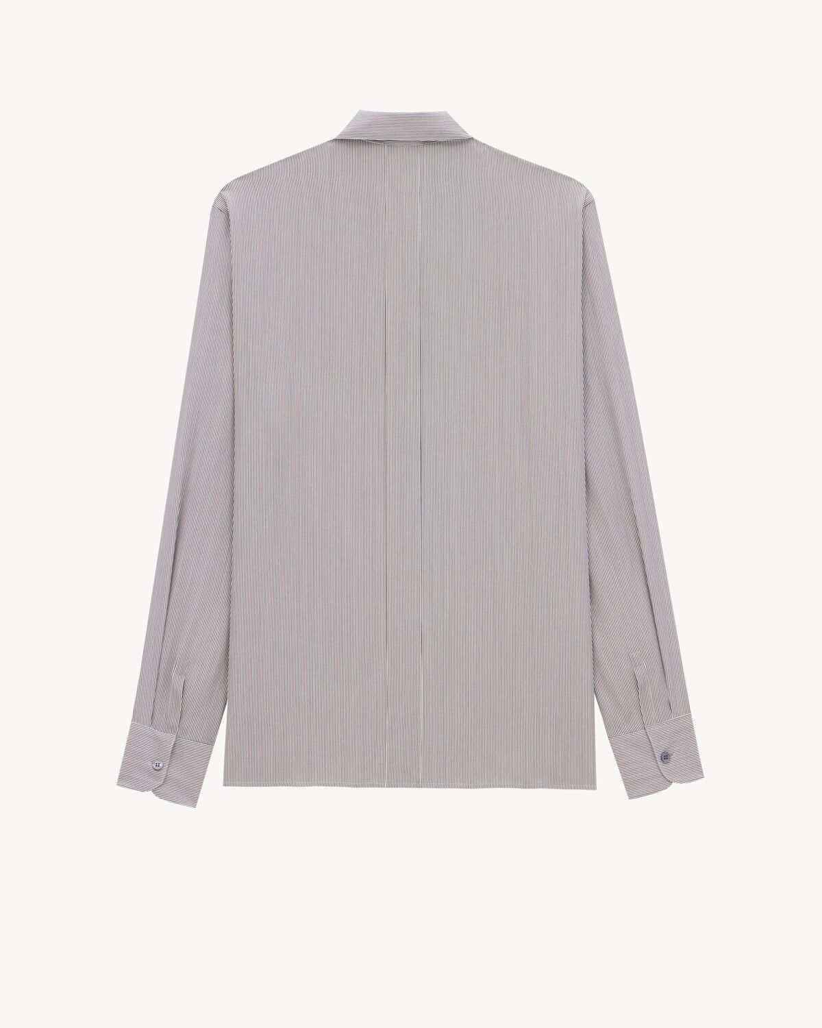 shirt in striped silk