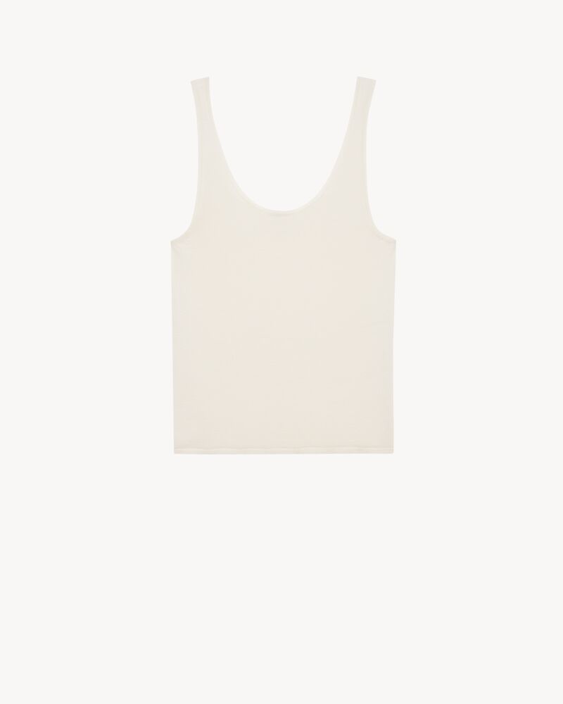 tank top in cashmere, wool, and silk