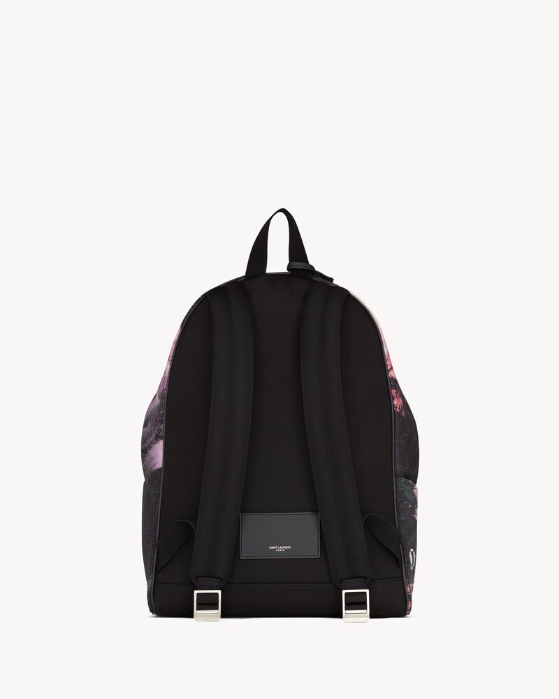 City backpack in ECONYL®, smooth leather and nylon Saint Laurent