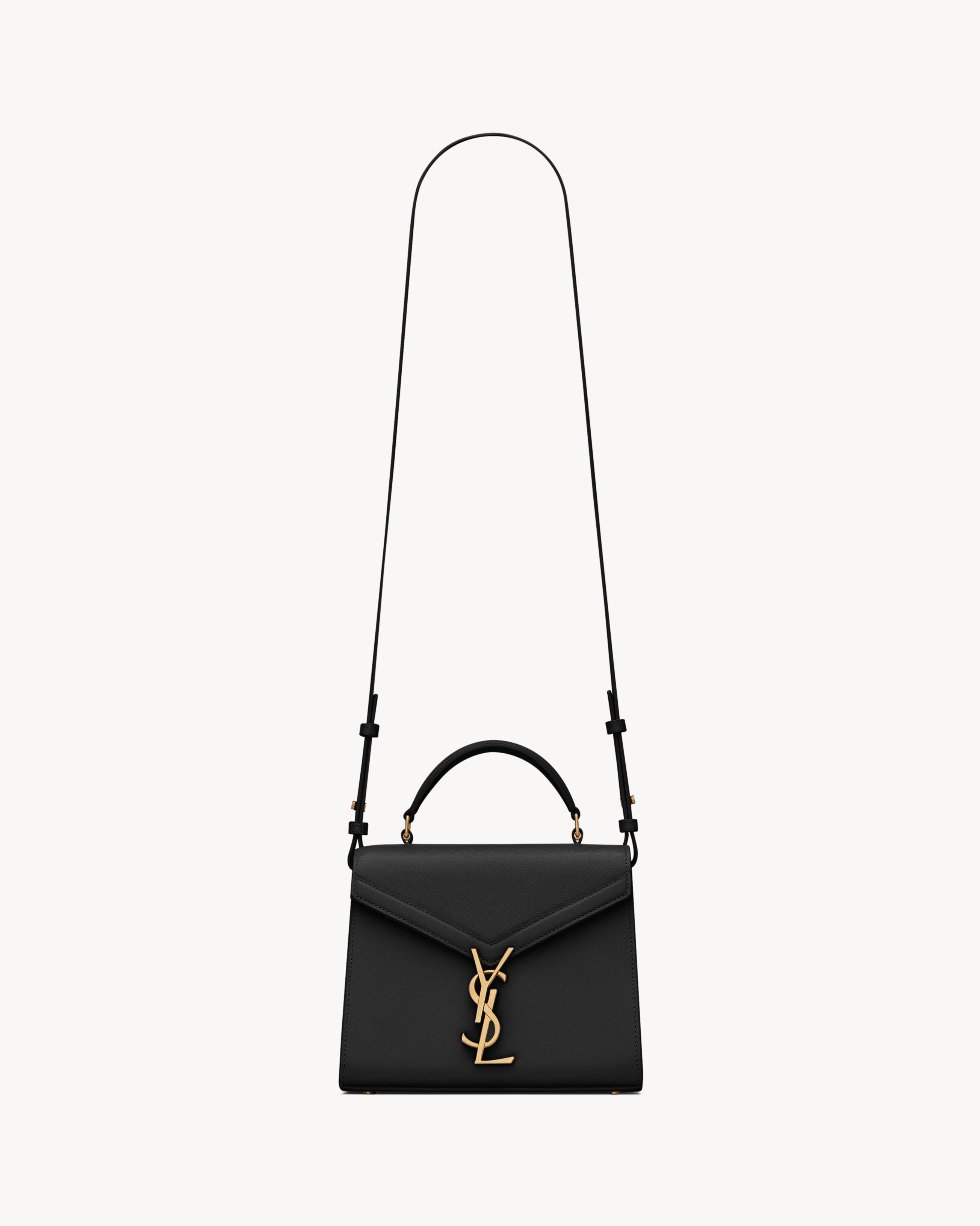 CASSANDRA Mini-Tasche aus Leder mit Tragegriff und Grain-de-Poudre-Prägung