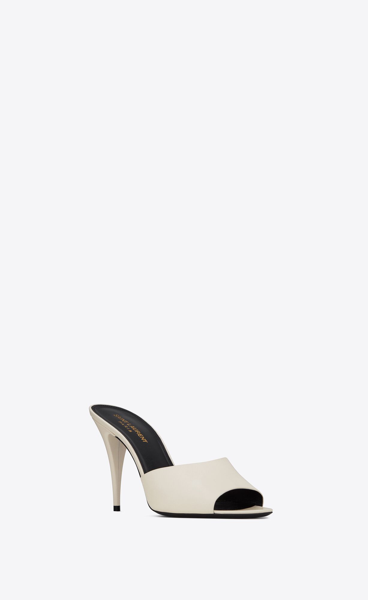 LA 16 mules in smooth leather Saint Laurent