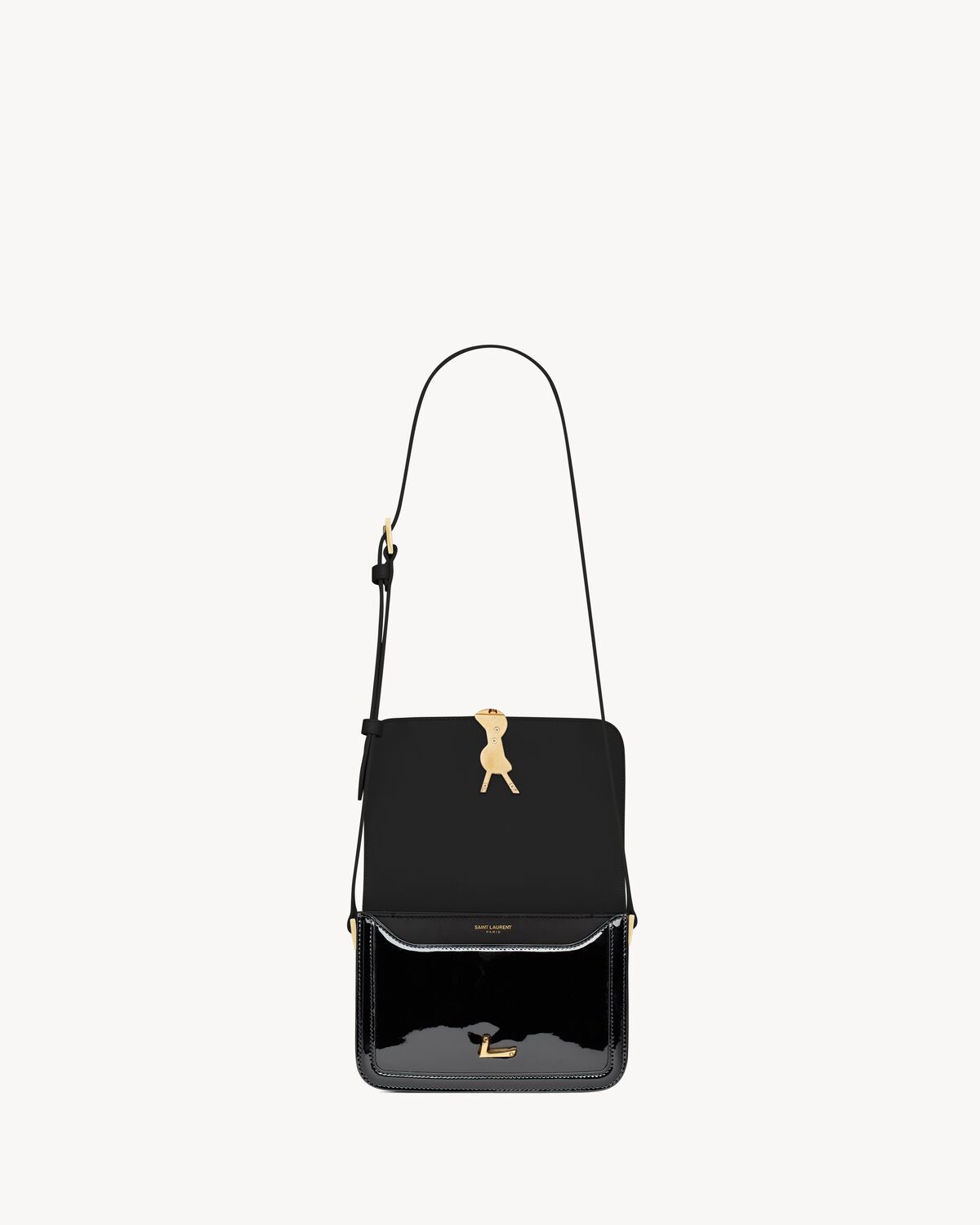 Solferino small satchel in lacquered patent leather