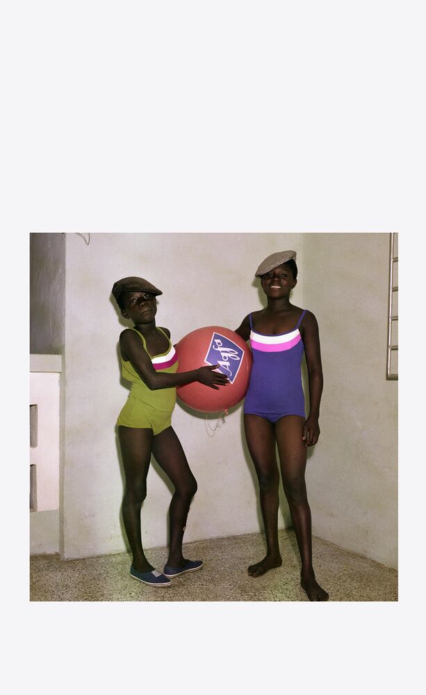 untitled #7, mavis and mary barnor with an agfa advertising ball, accra, 1970
