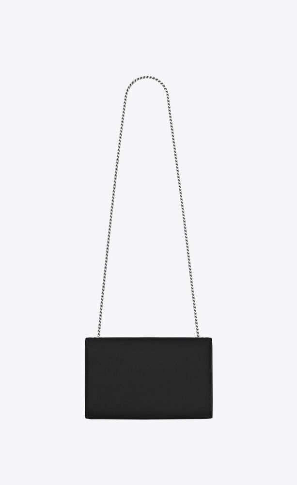Shop Saint Laurent Kate Medium Chain Bag In Grain De Poudre Embossed  Leather