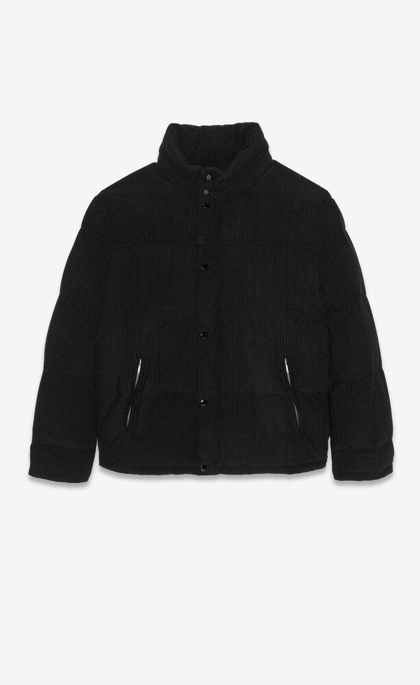 Oversized down jacket in corduroy | Saint Laurent Singapore | YSL.com