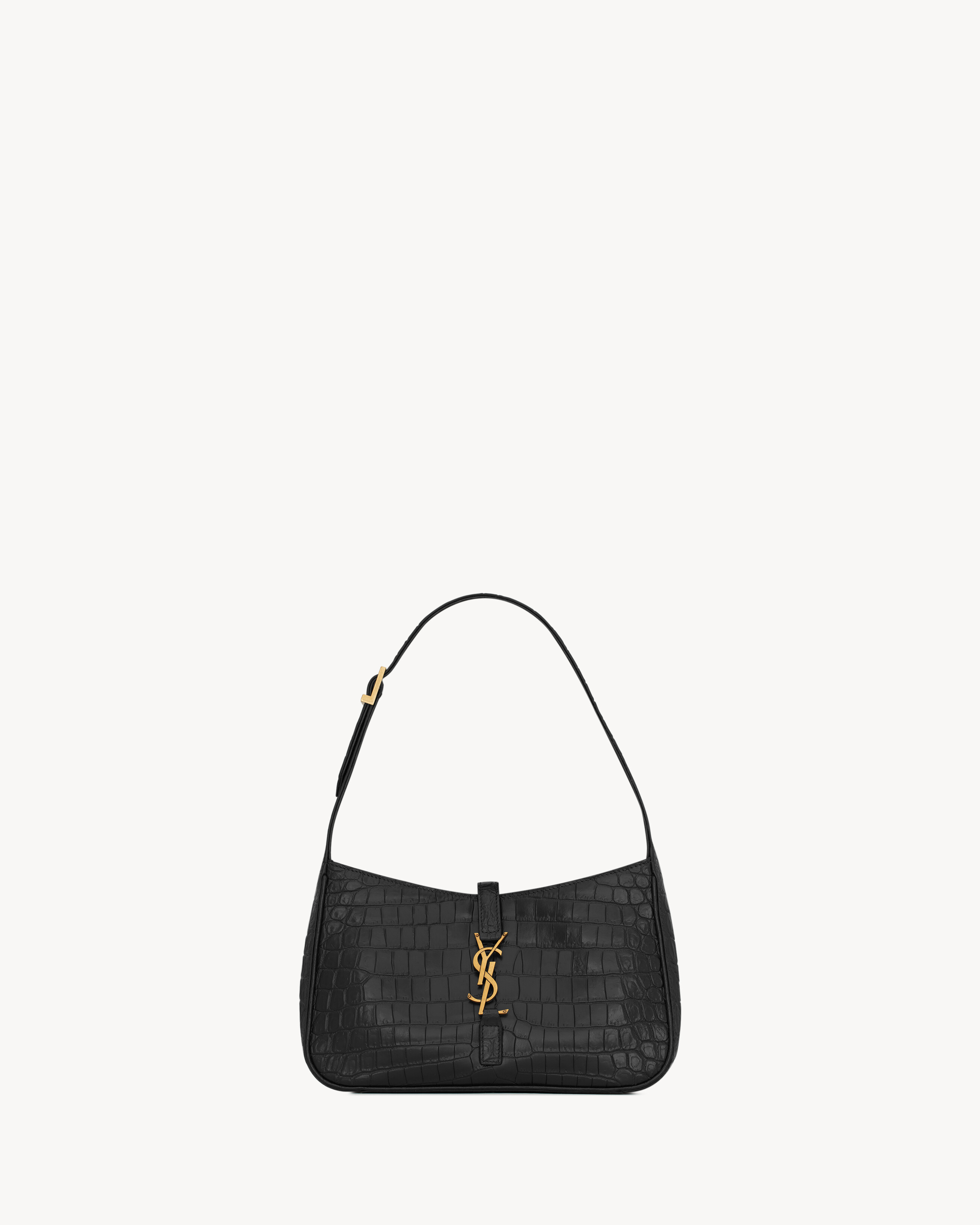 LE 5 À 7 in crocodile-embossed shiny leather