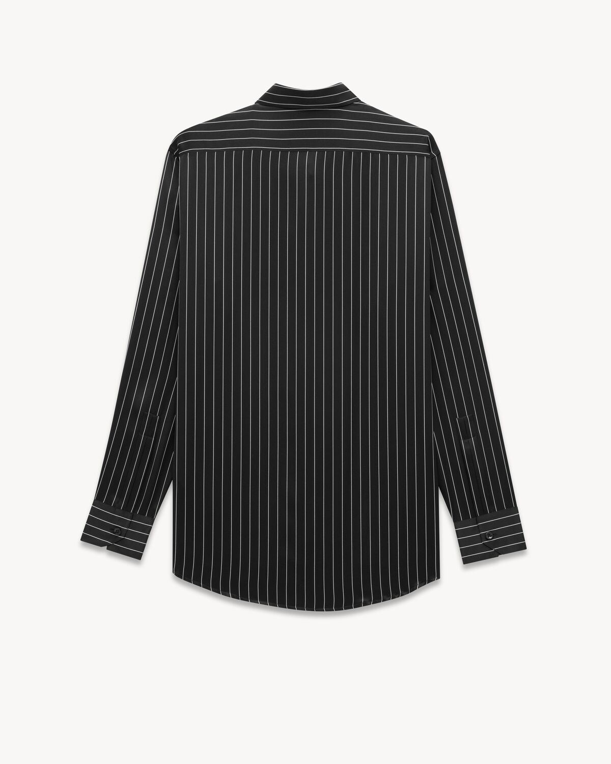 Shirt in Striped Silk Satin