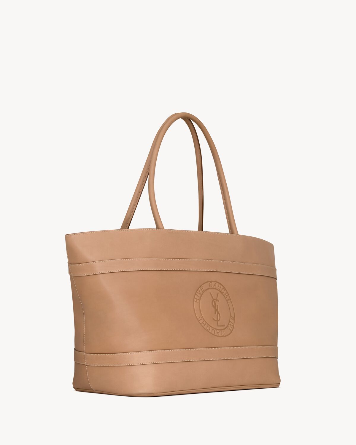 tote bag rive gauche in pelle conciata al vegetale