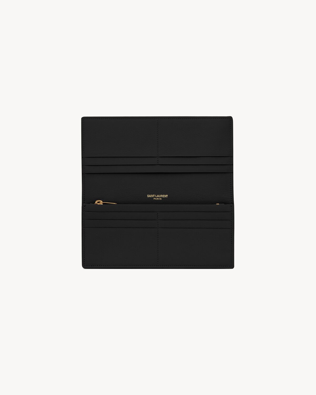TINY CASSANDRE flat wallet in grained leather