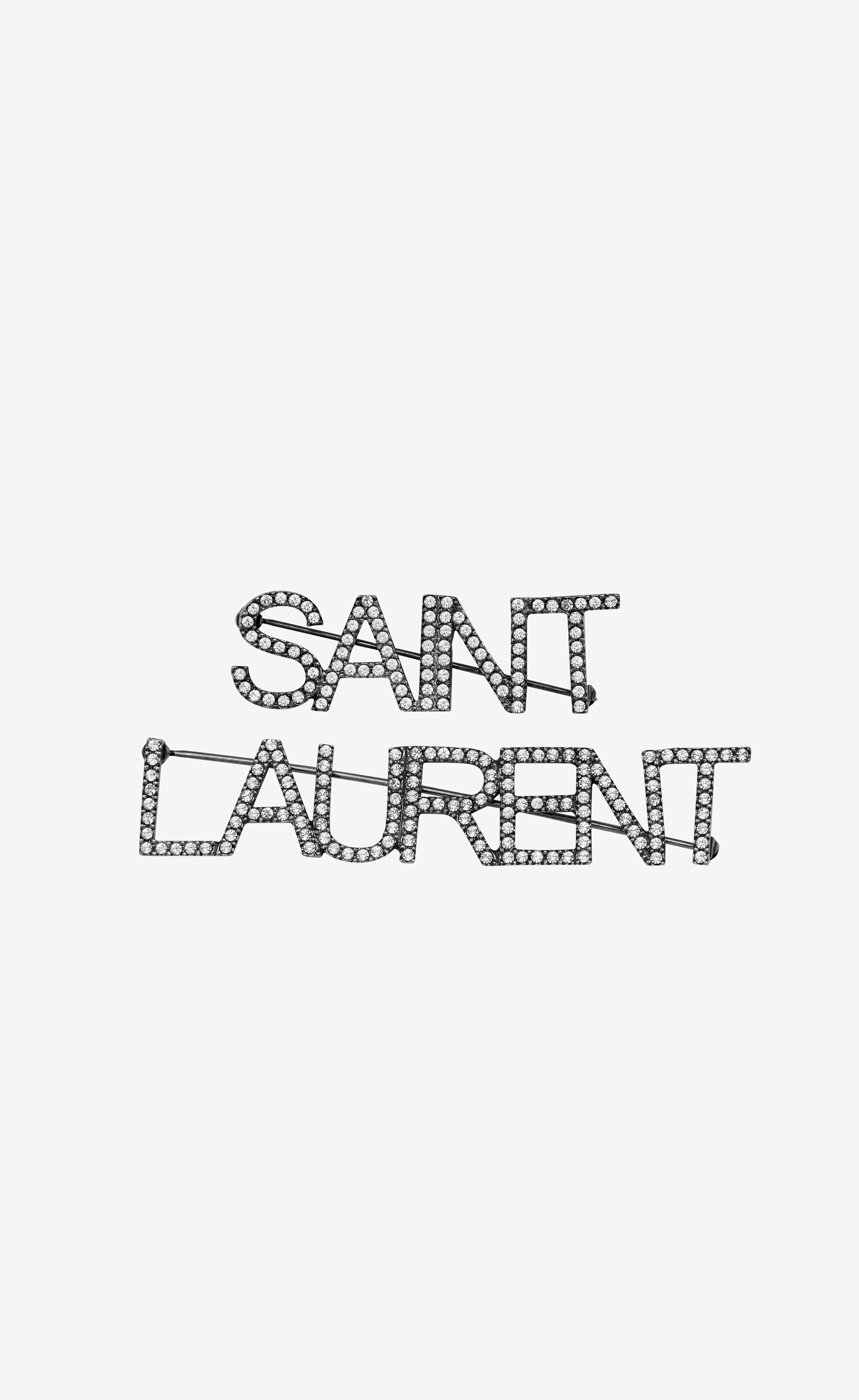 SAINT LAURENT brooches in brass and crystal | Saint Laurent | YSL.com