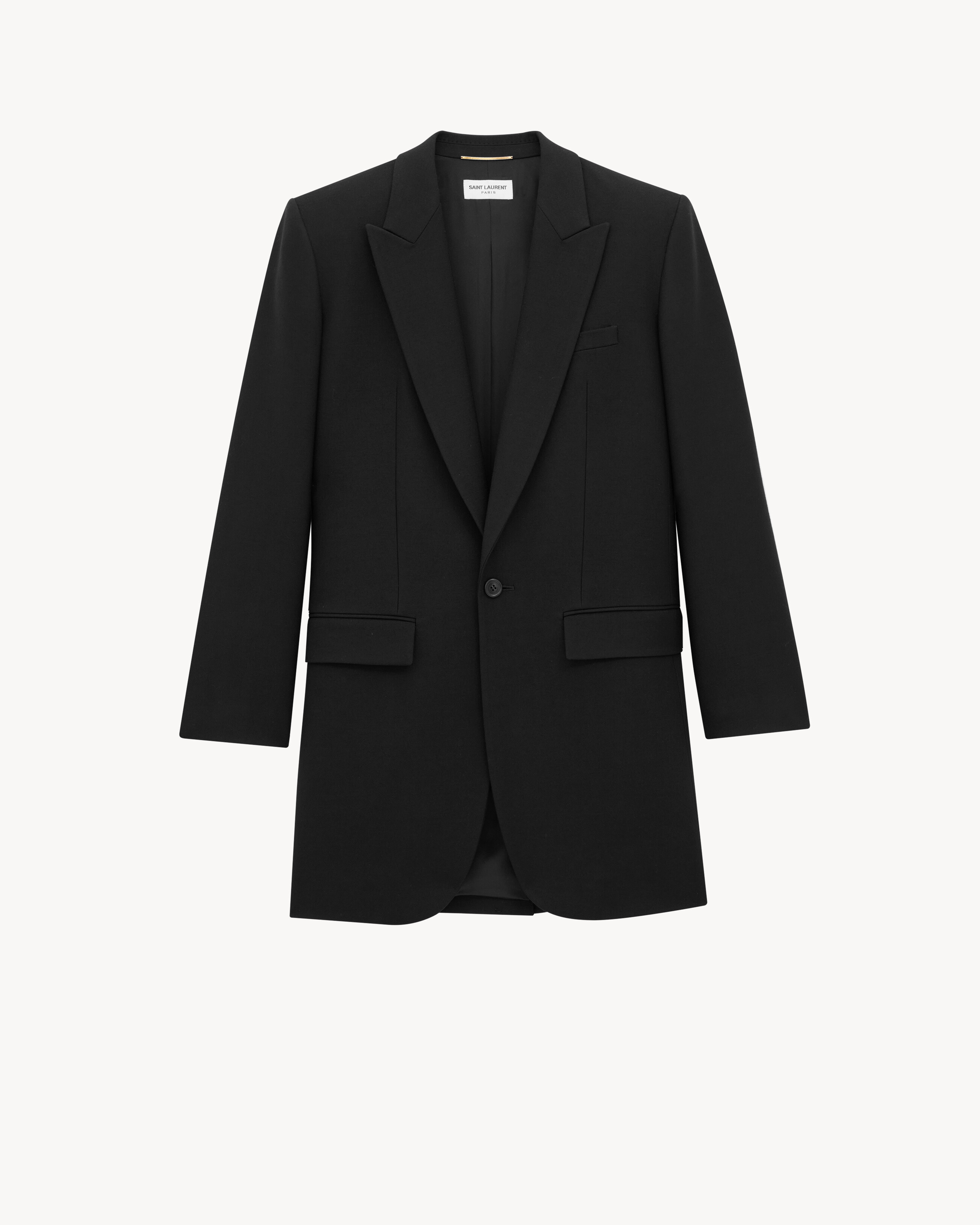Long Jacket in Wool Gabardine Saint Laurent YSL ES