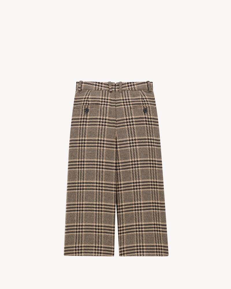 culottes in prince of wale silk and cashmere
