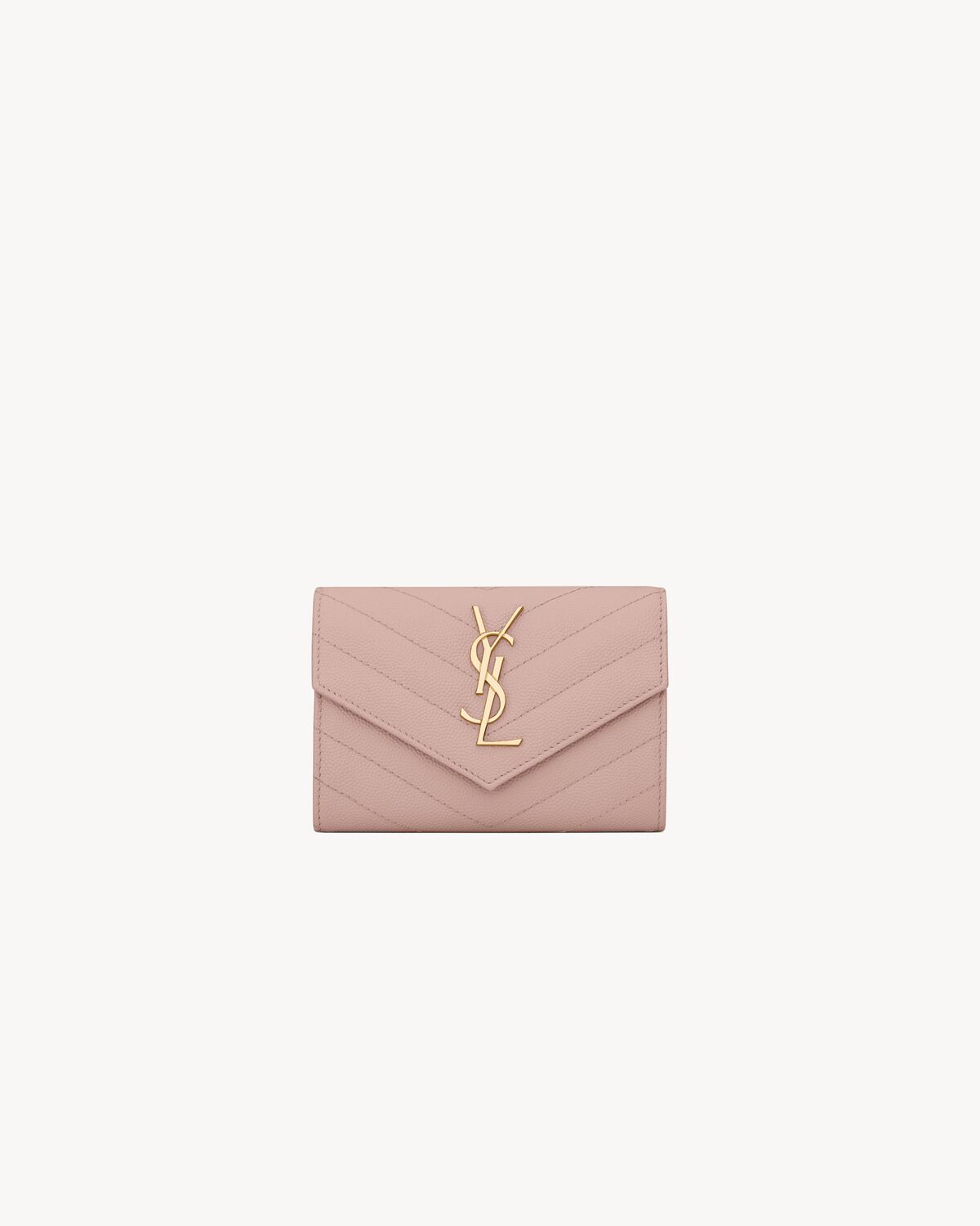 CASSANDRE MATELASSE small envelope wallet in grain de poudre leather Saint Laurent YSL