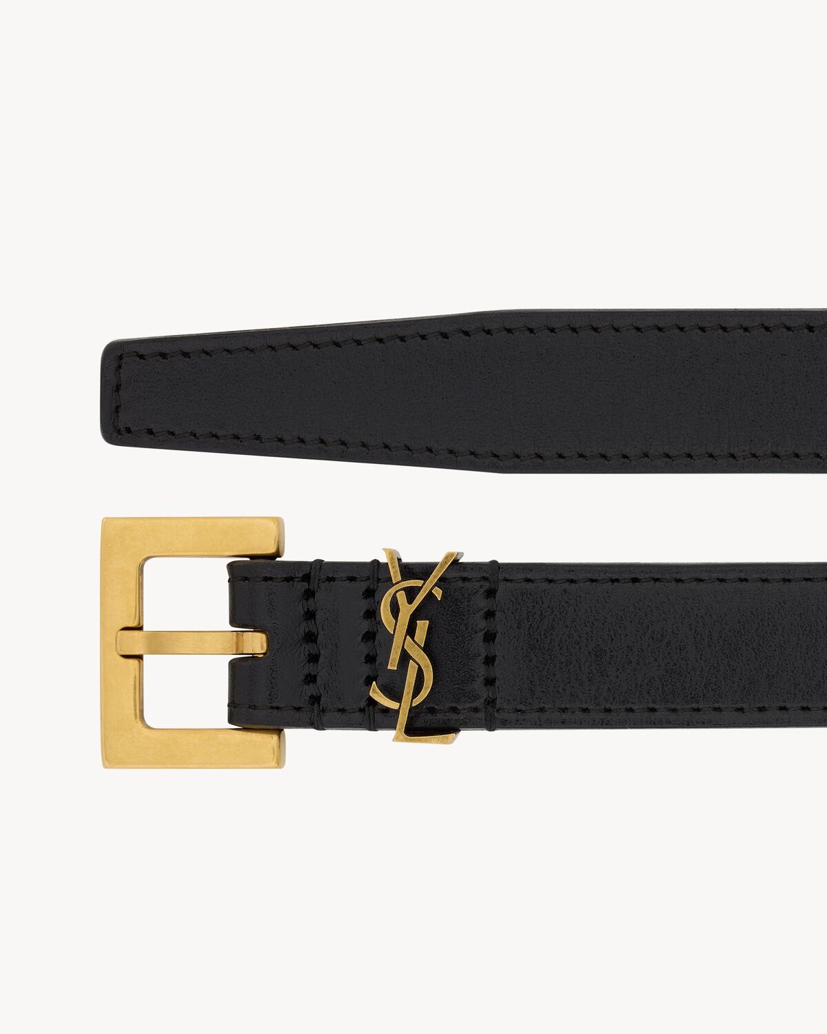 CASSANDRE thin belt in vegetable-tanned leather