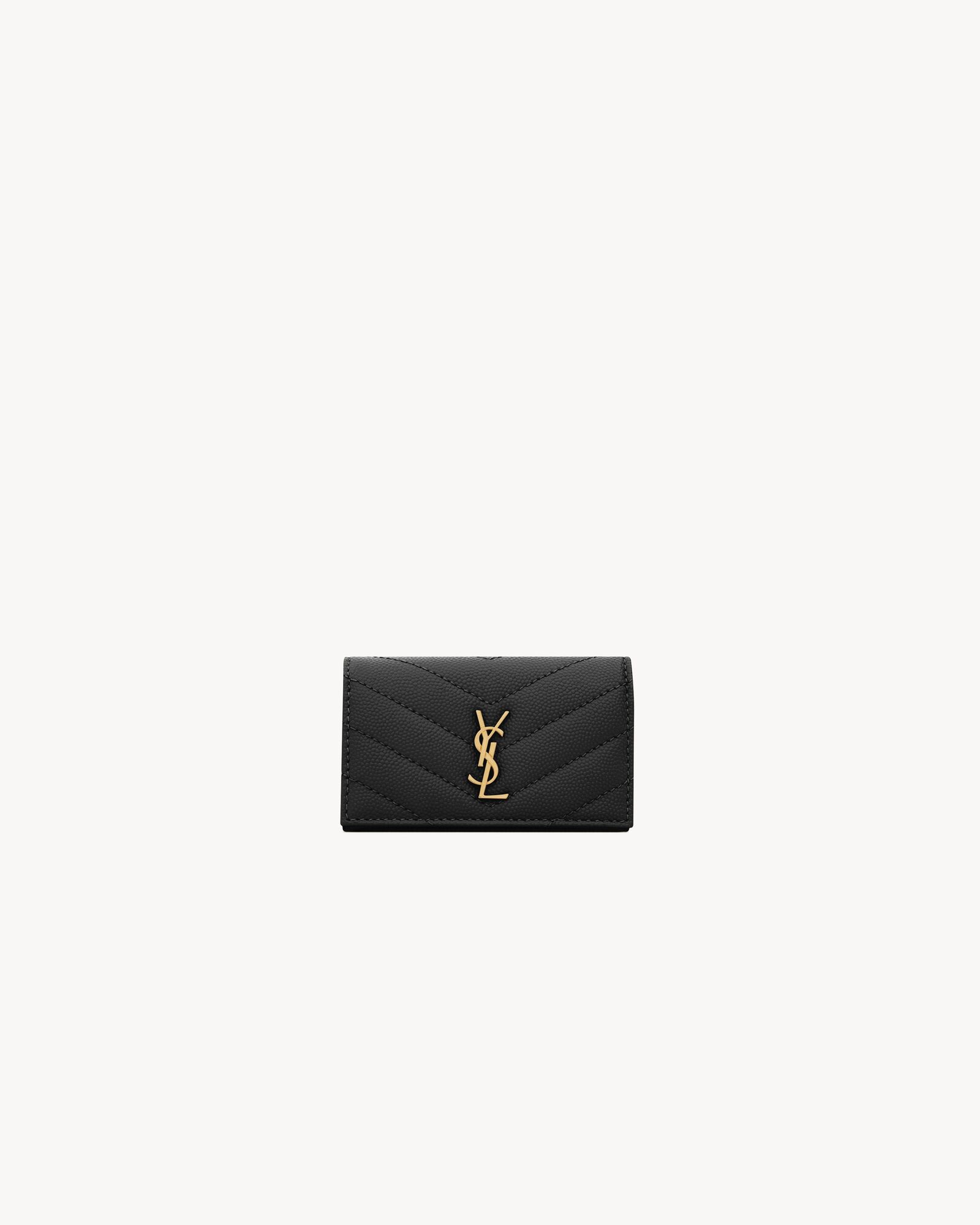CASSANDRE SLIM KEY CASE IN GRAIN DE POUDRE LEATHER — 736236BOW011000