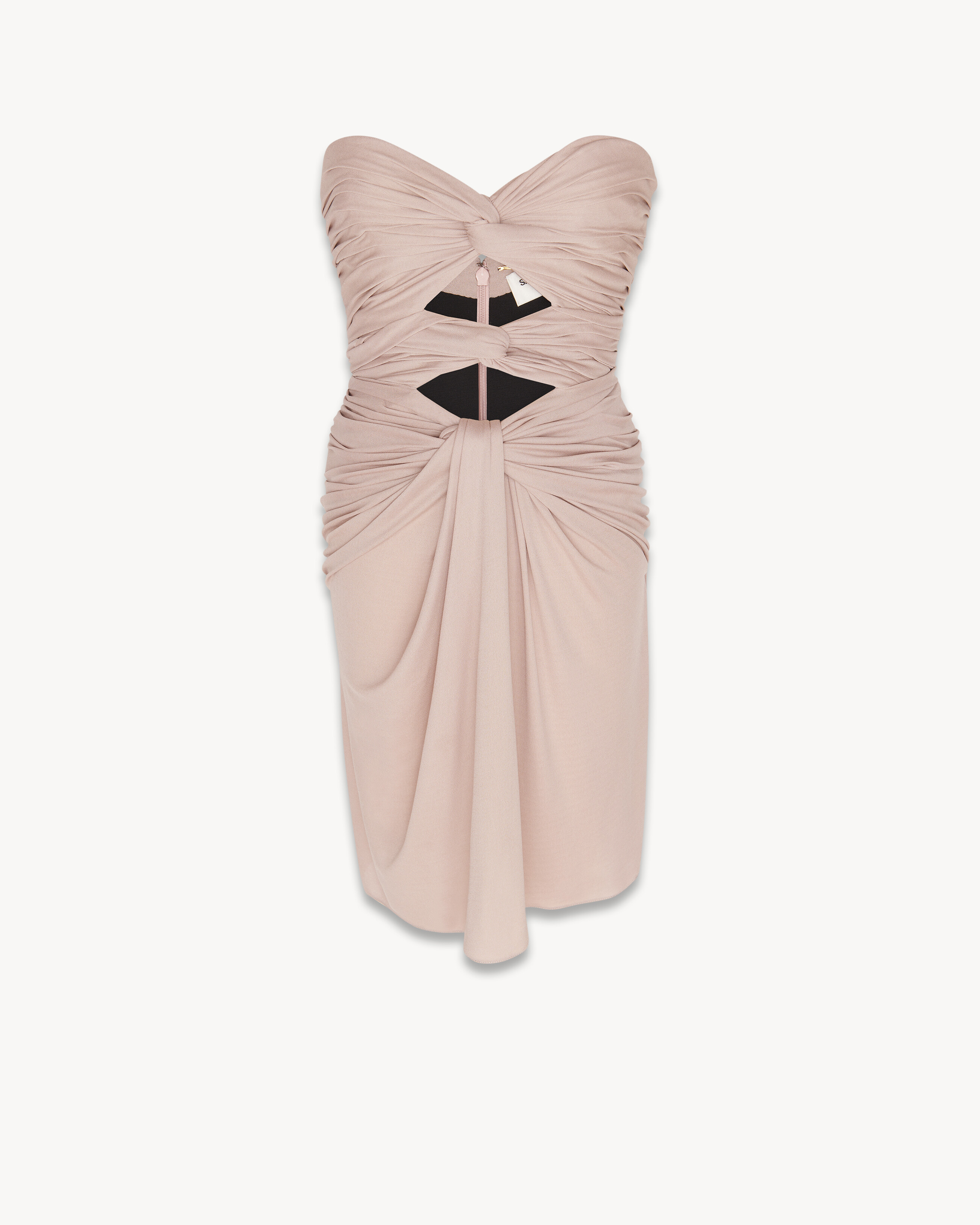 Cut-out mini-dress in crepe jersey 