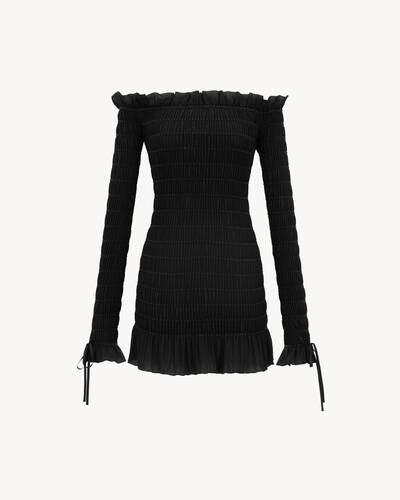 Saint Laurent シルク ミディスカート Thumbnail-822648Y059R1000_A.