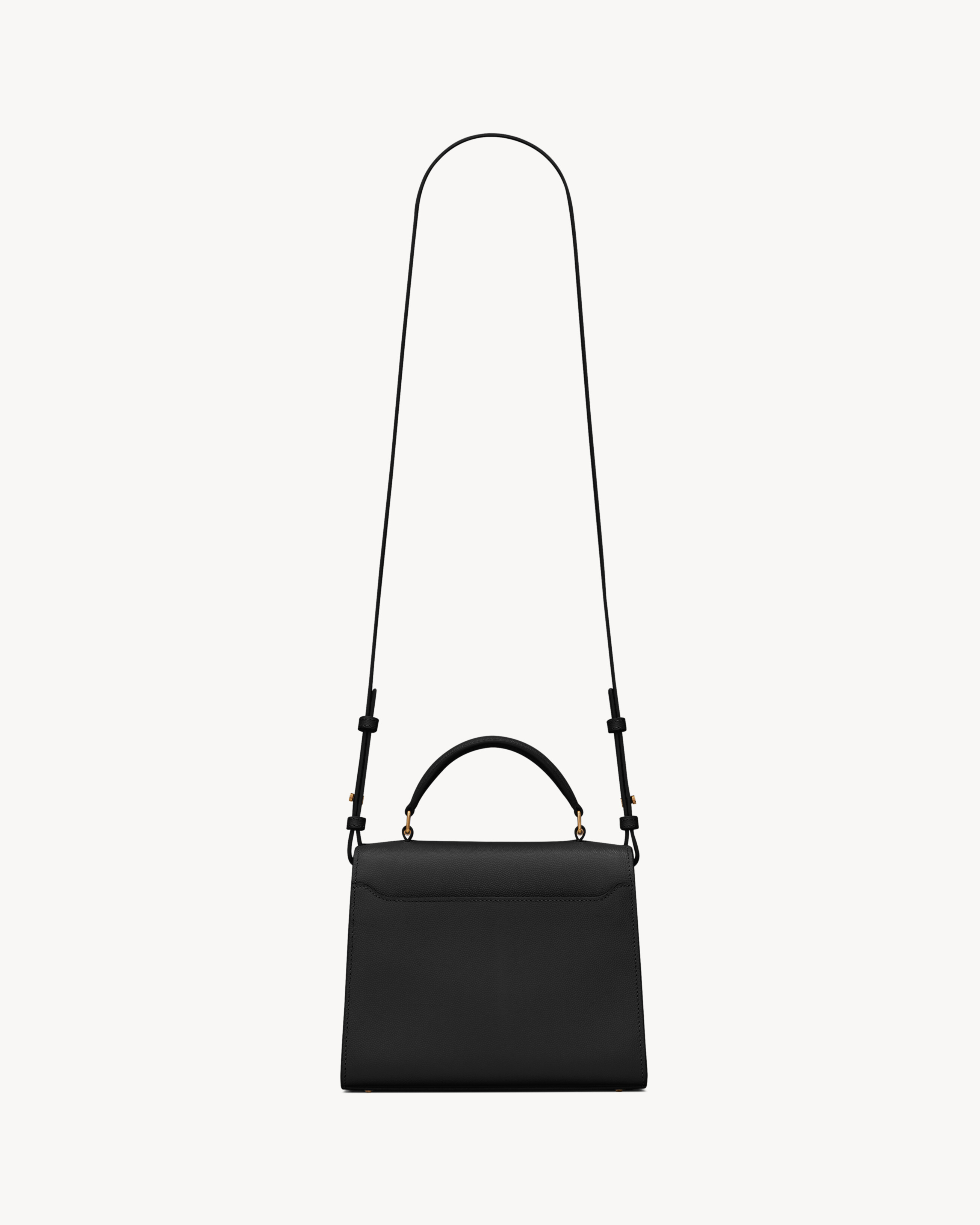 CASSANDRA Mini-Tasche aus Leder mit Tragegriff und Grain-de-Poudre-Prägung