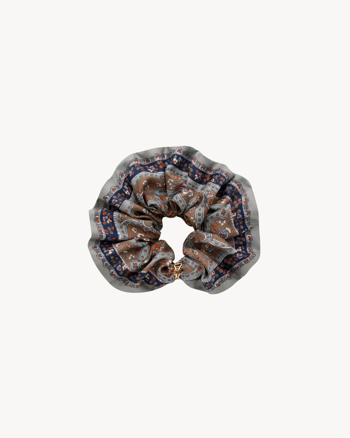 cassandre scrunchie in paisley silk twill