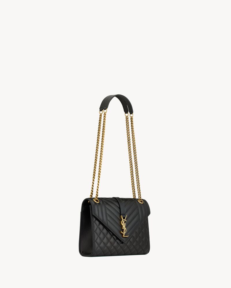 ENVELOPE MEDIUM IN QUILTED GRAIN DE POUDRE EMBOSSED LEATHER