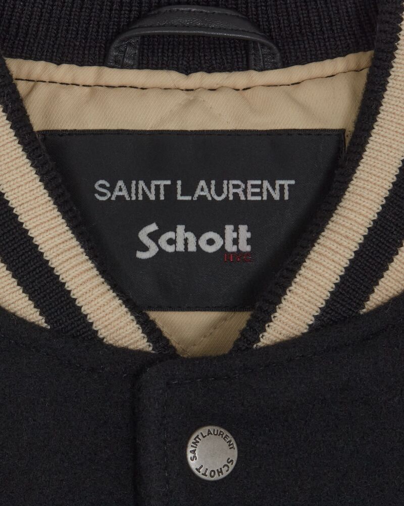 SCHOTT VARSITY JACKET IN WOOL AND LAMBSKIN