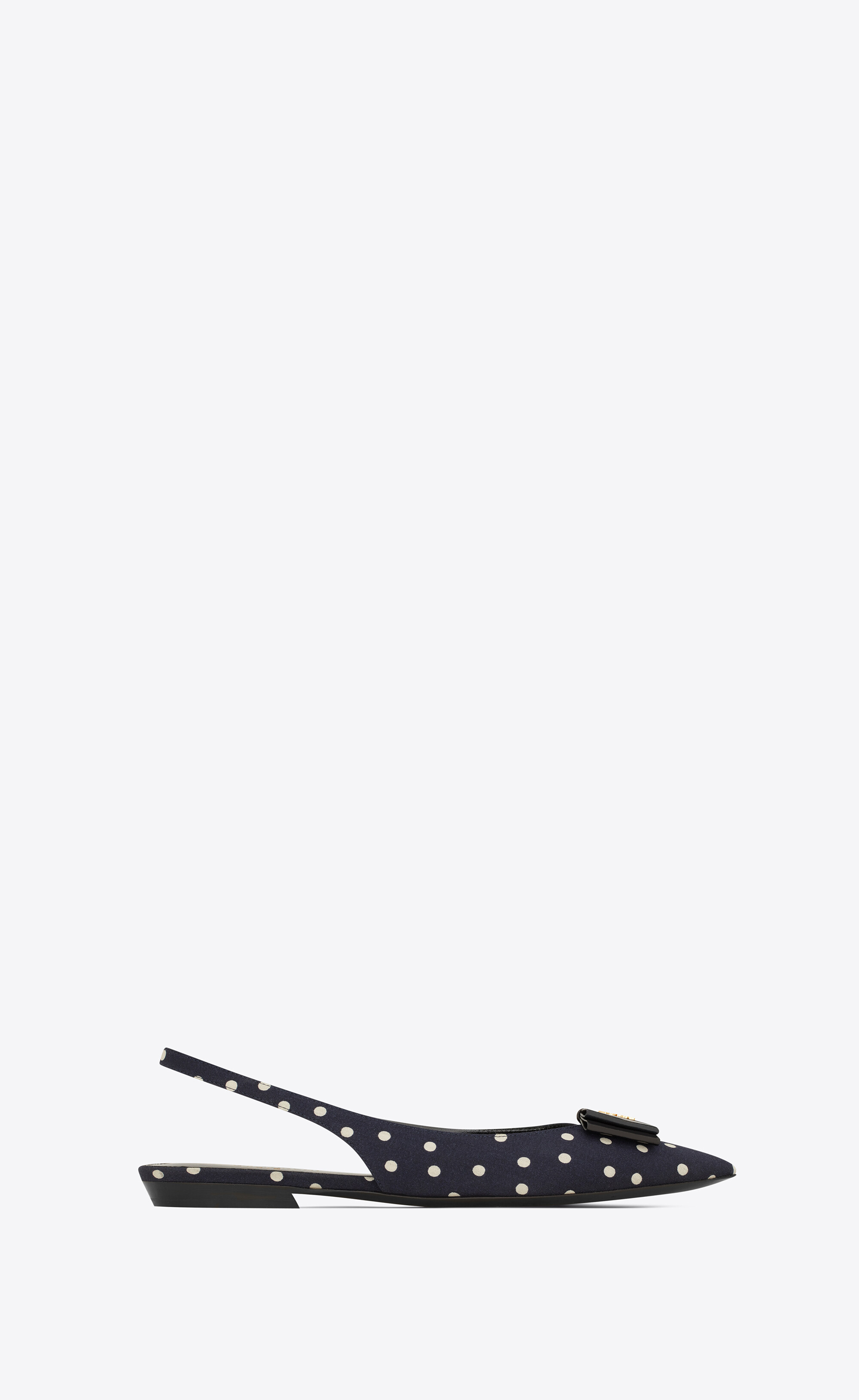 ANAÏS slingback flats in canvas and smooth leather