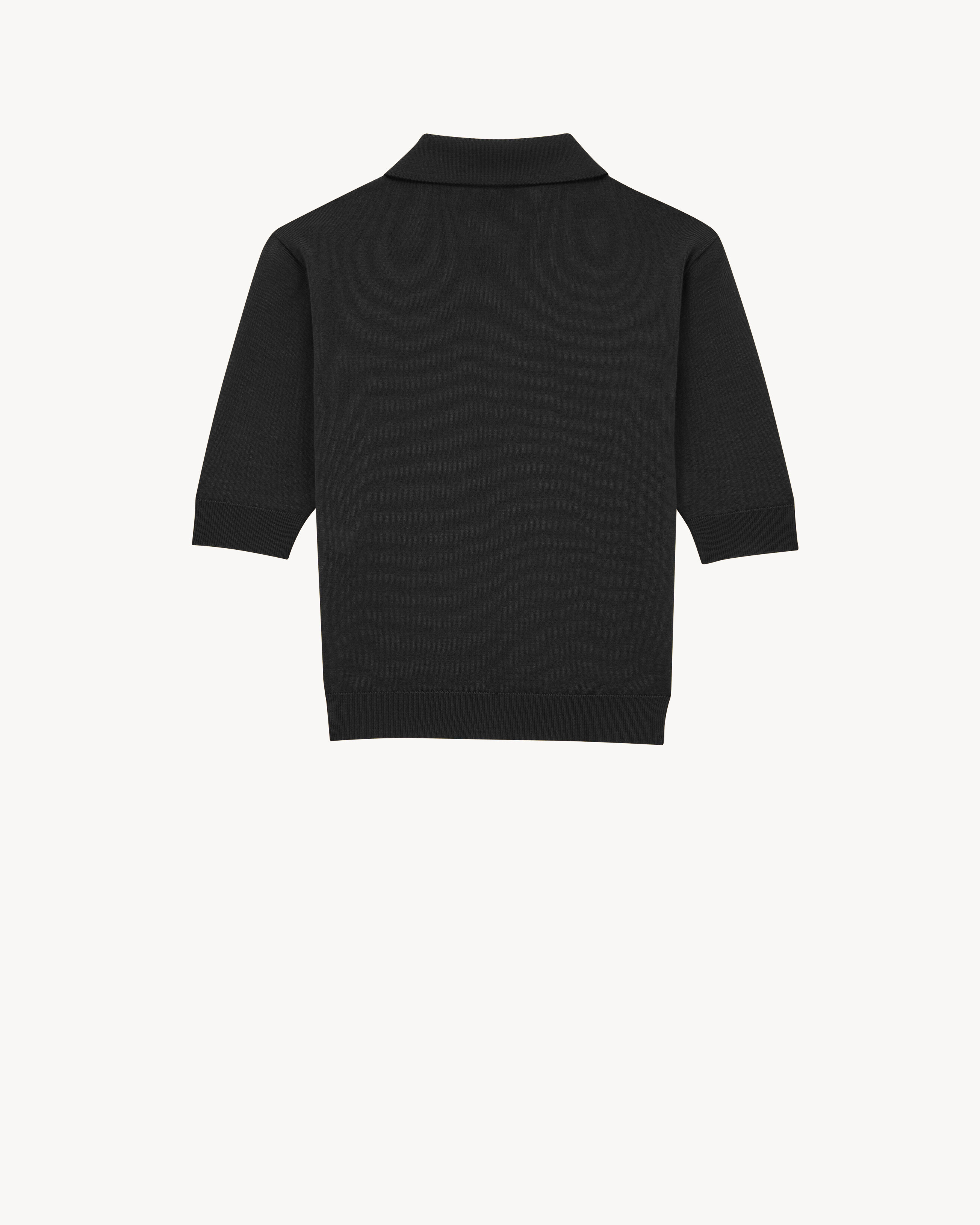 Polo Shirt Cassandre in Cashmere, Wool, And Silk