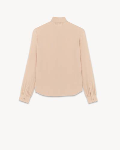 lavallière-neck shirt in crepe de chine