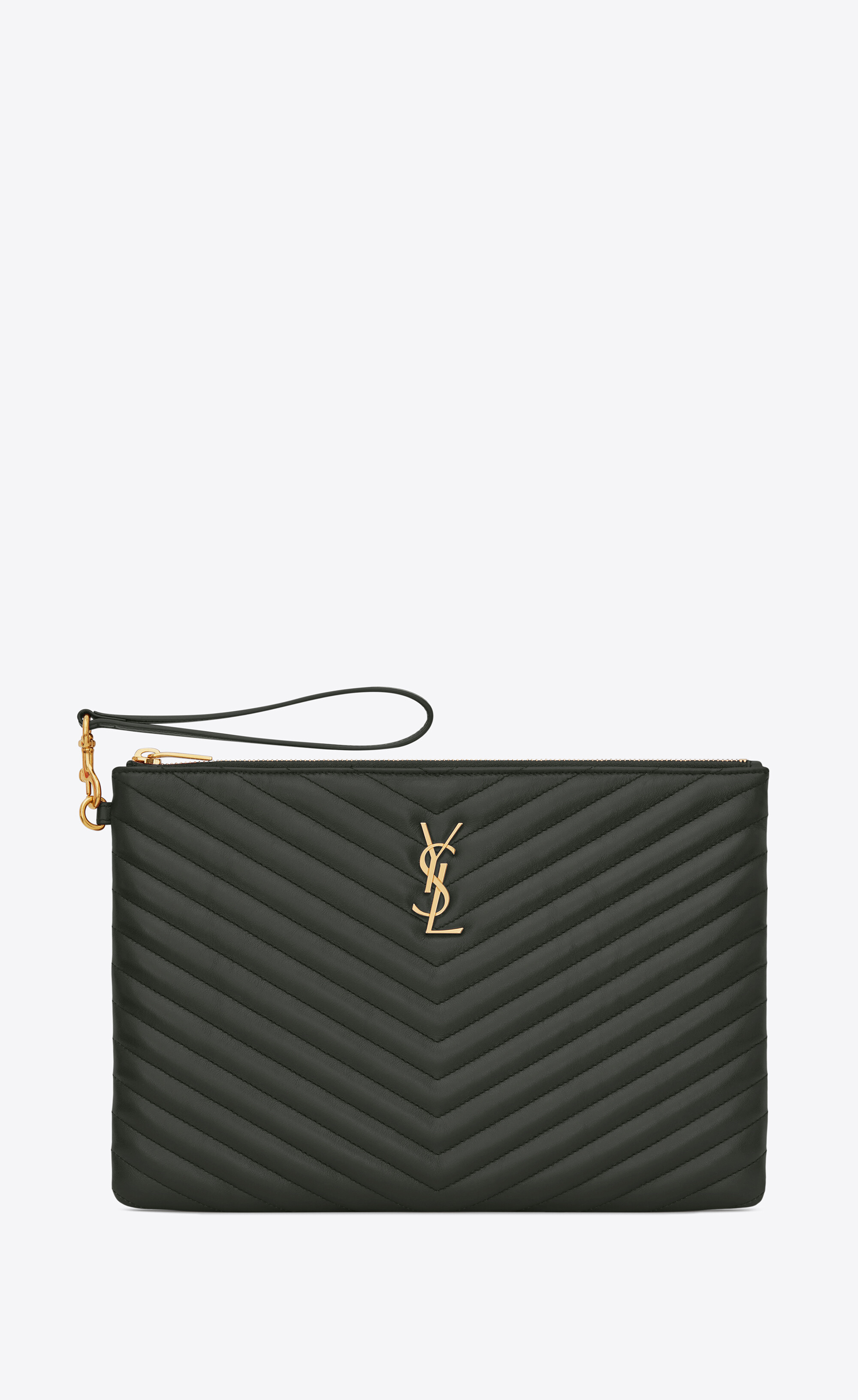 ysl quilted leather pouch