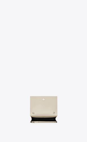 kate chain wallet with tassel in crocodile-embossed leather