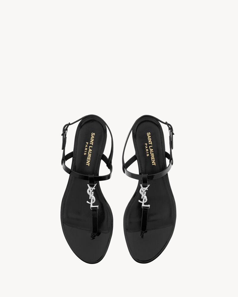 Yves saint laurent black sandals Clearance