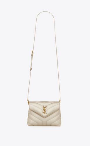 Loulou leather crossbody bag Saint Laurent White in Leather - 25714451