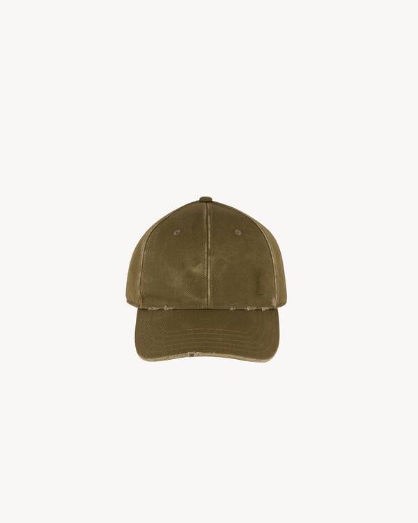 SAINT LAURENT - YSL ブラックツイード ベースボールキャップ 57
