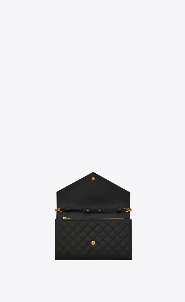 cassandre chain wallet in quilted leather
