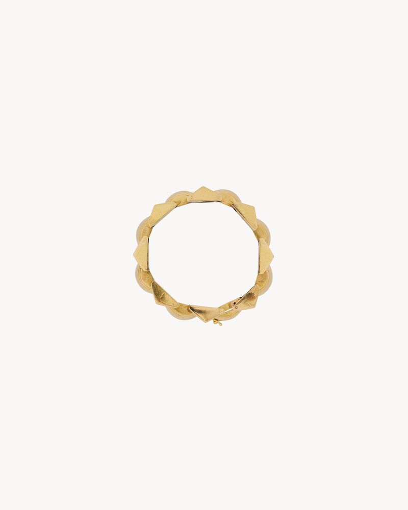 イヴ・サンローラン ヴィンテージ ブレスレット ゴールド YVES SAINT LAURENT Vintage Gold Tone Design Bracelet | iichi