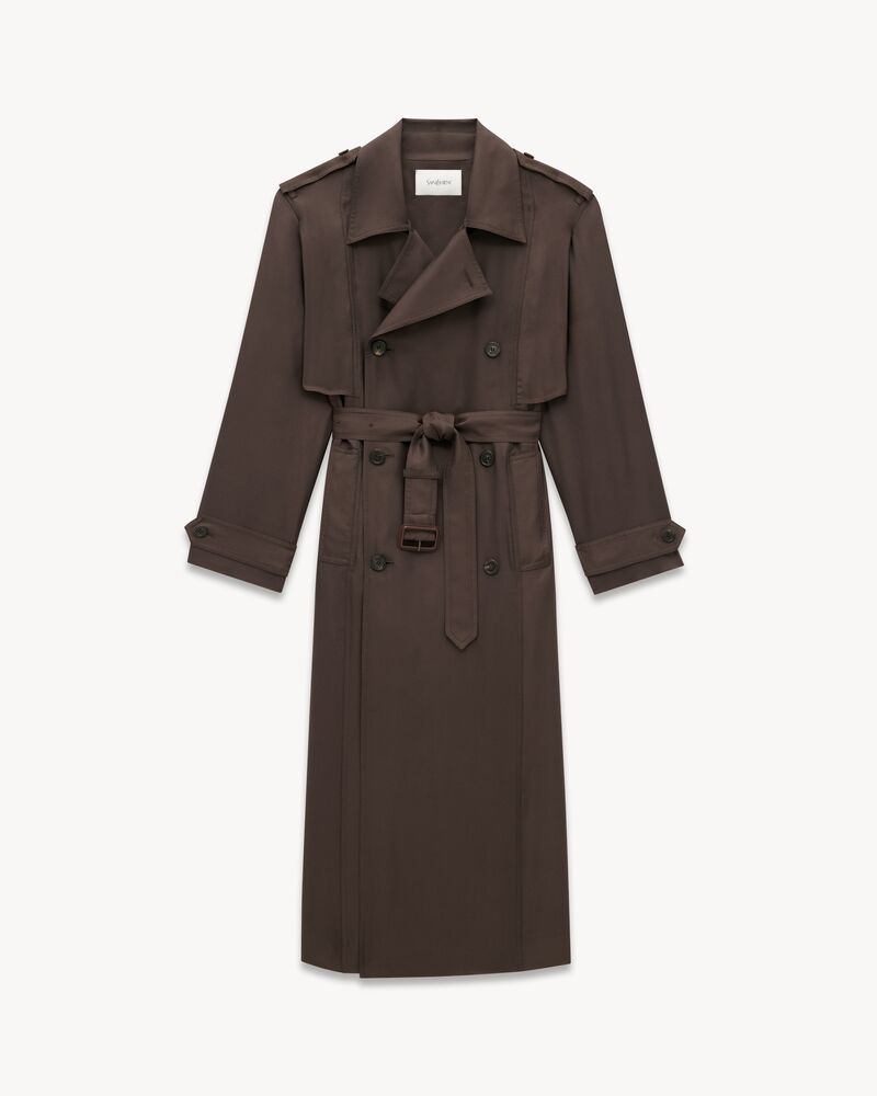 trench coat in silk