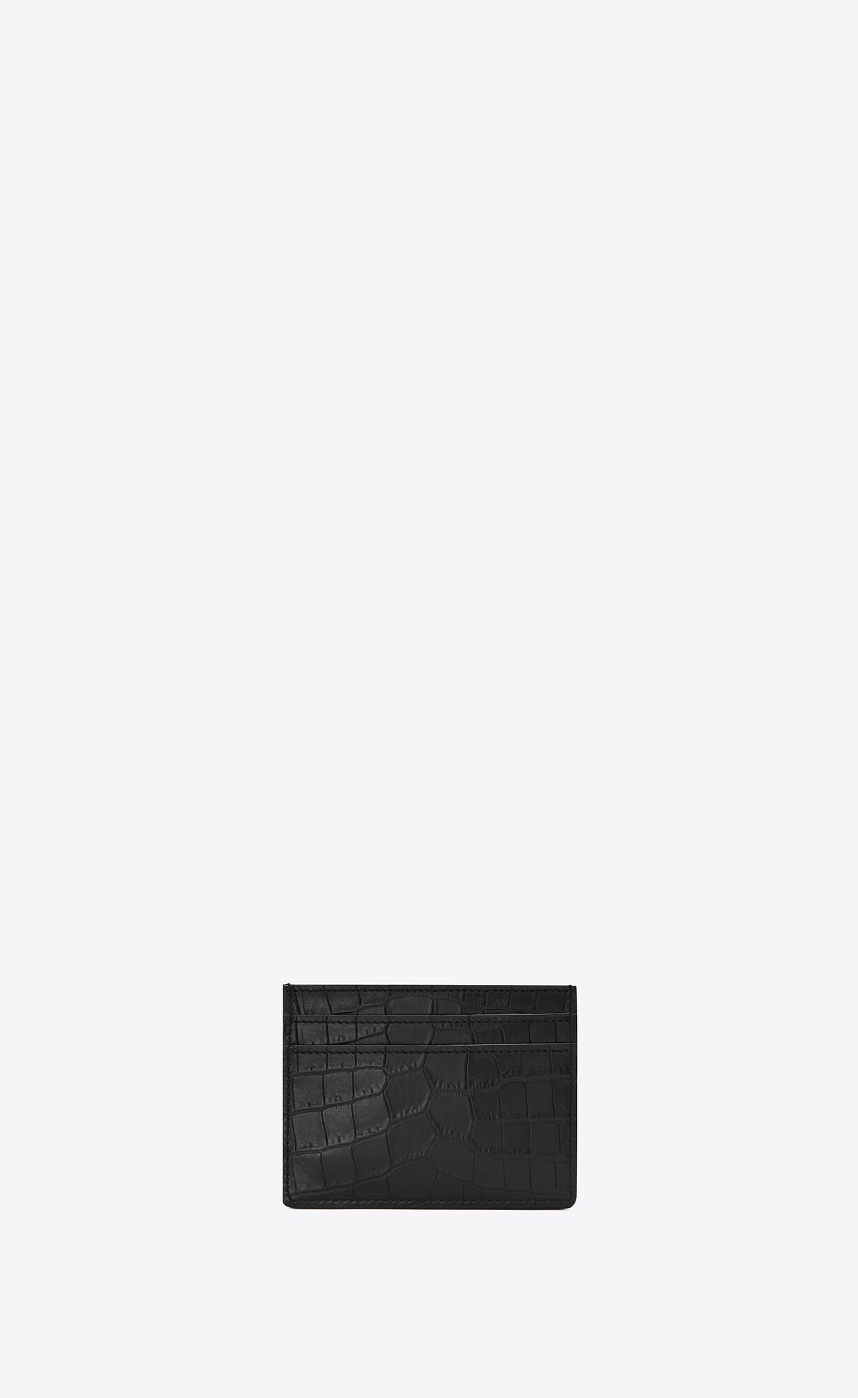 TINY CASSANDRE card case in crocodile-embossed leather | Saint Laurent ...