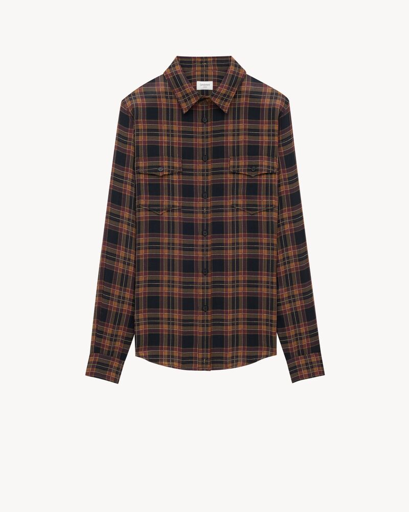 chemise cassandre en laine tartan