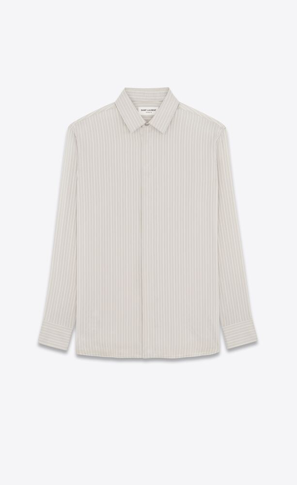 chemise en soie à rayures