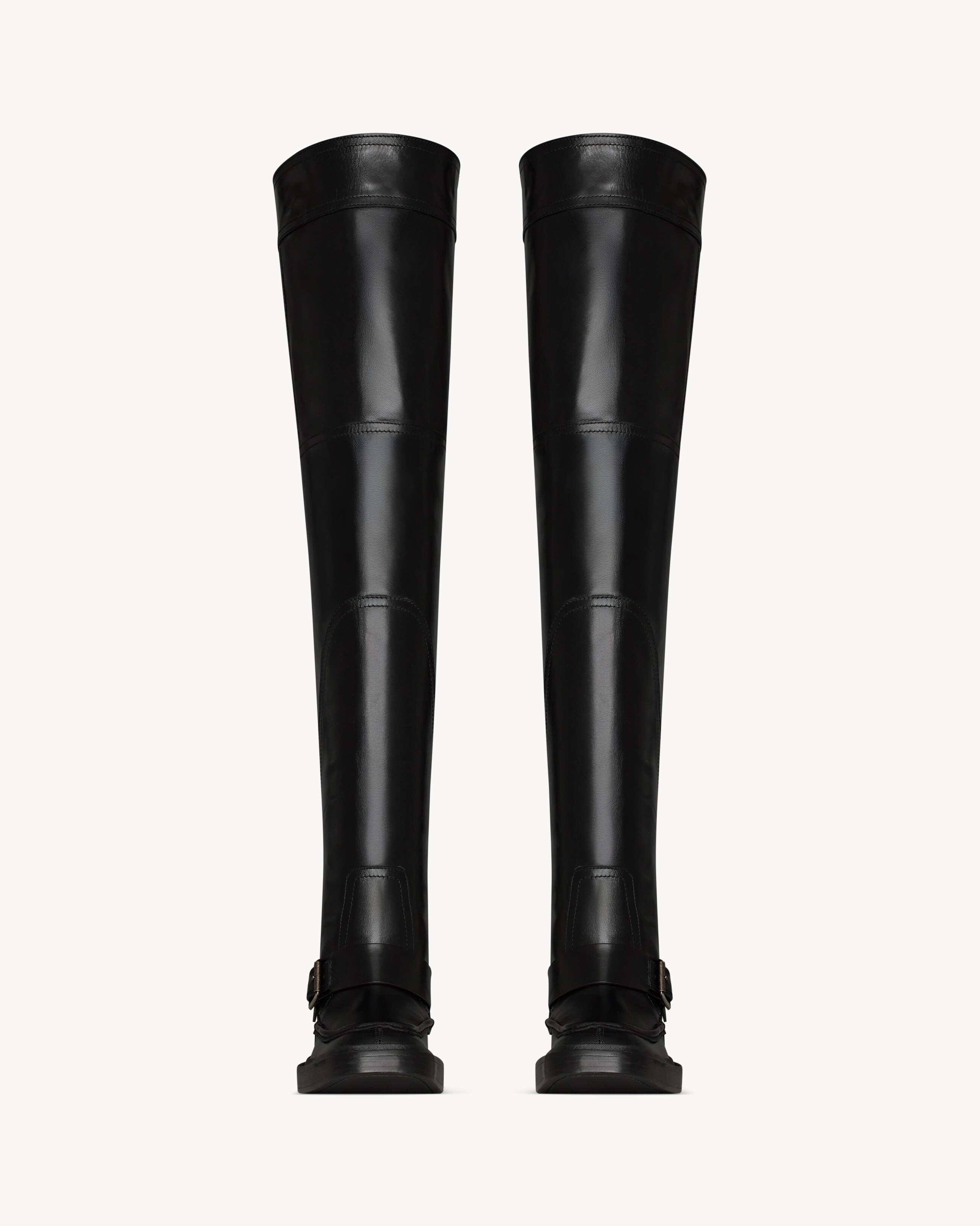 JOE over-the-knee boots in smooth leather