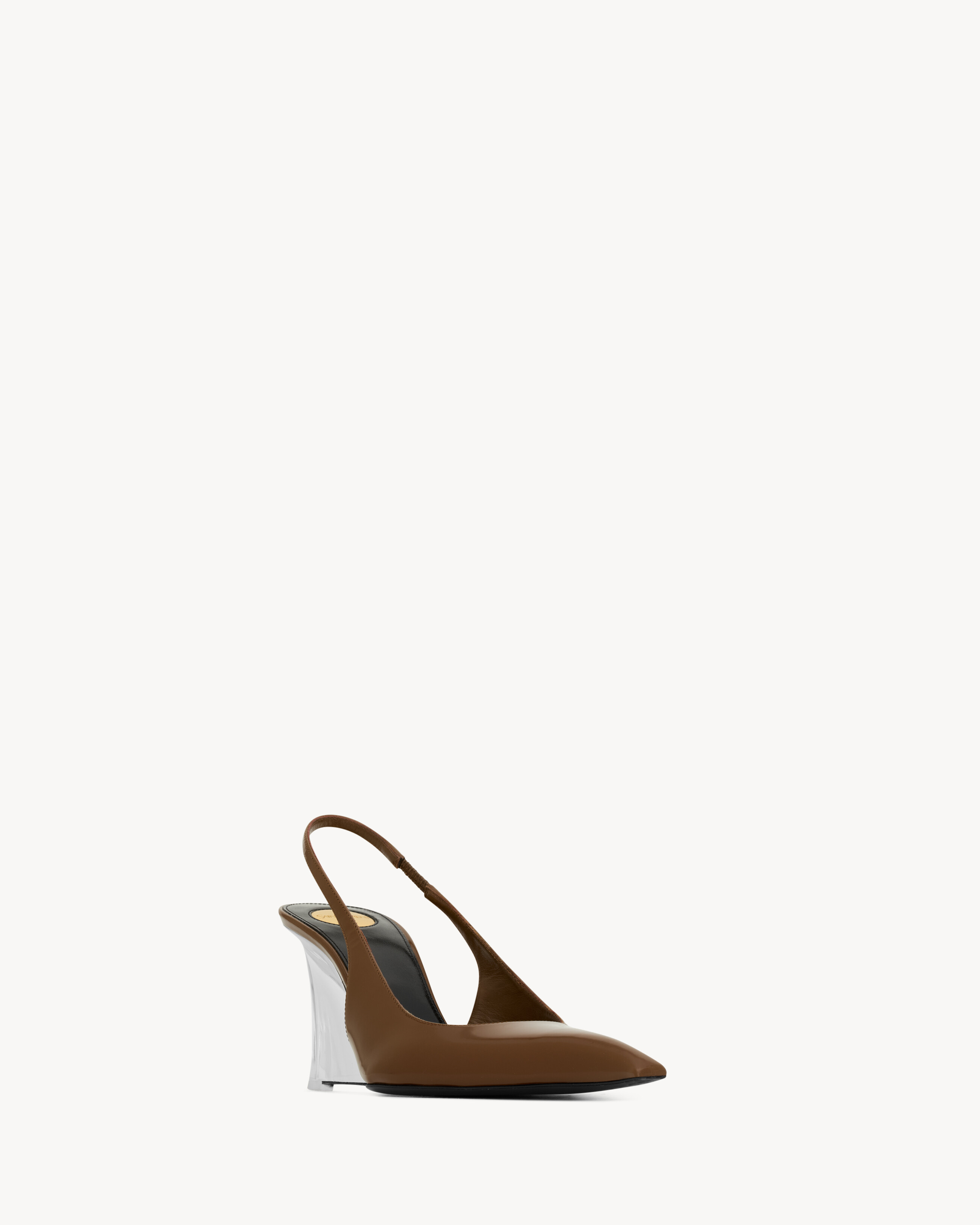 MILLER wedges in glazed leather