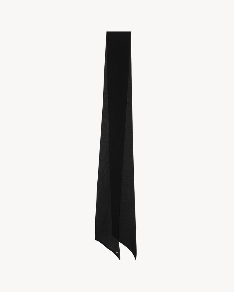 long lavallière in silk georgette