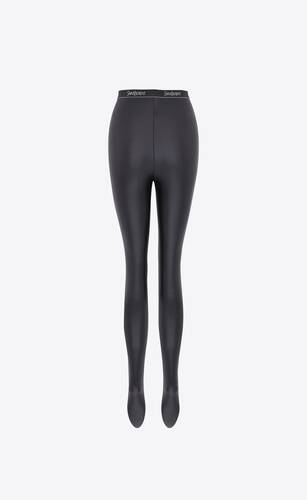 saint laurent tights in shiny jersey