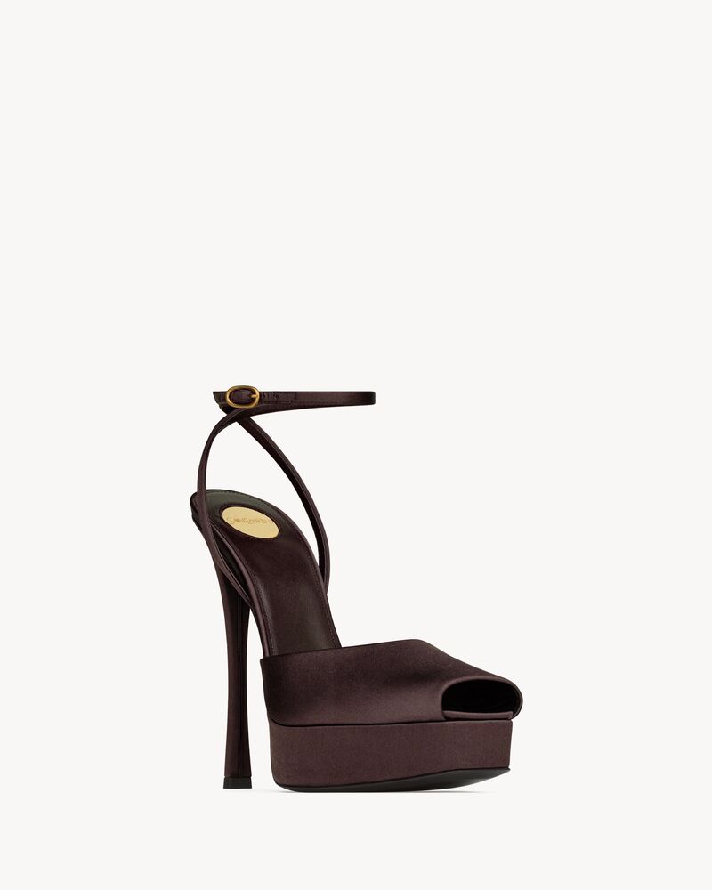 LA SCANDALE platform sandals in satin crepe