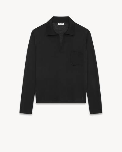 POLO SHIRT IN WOOL, Saint Laurent