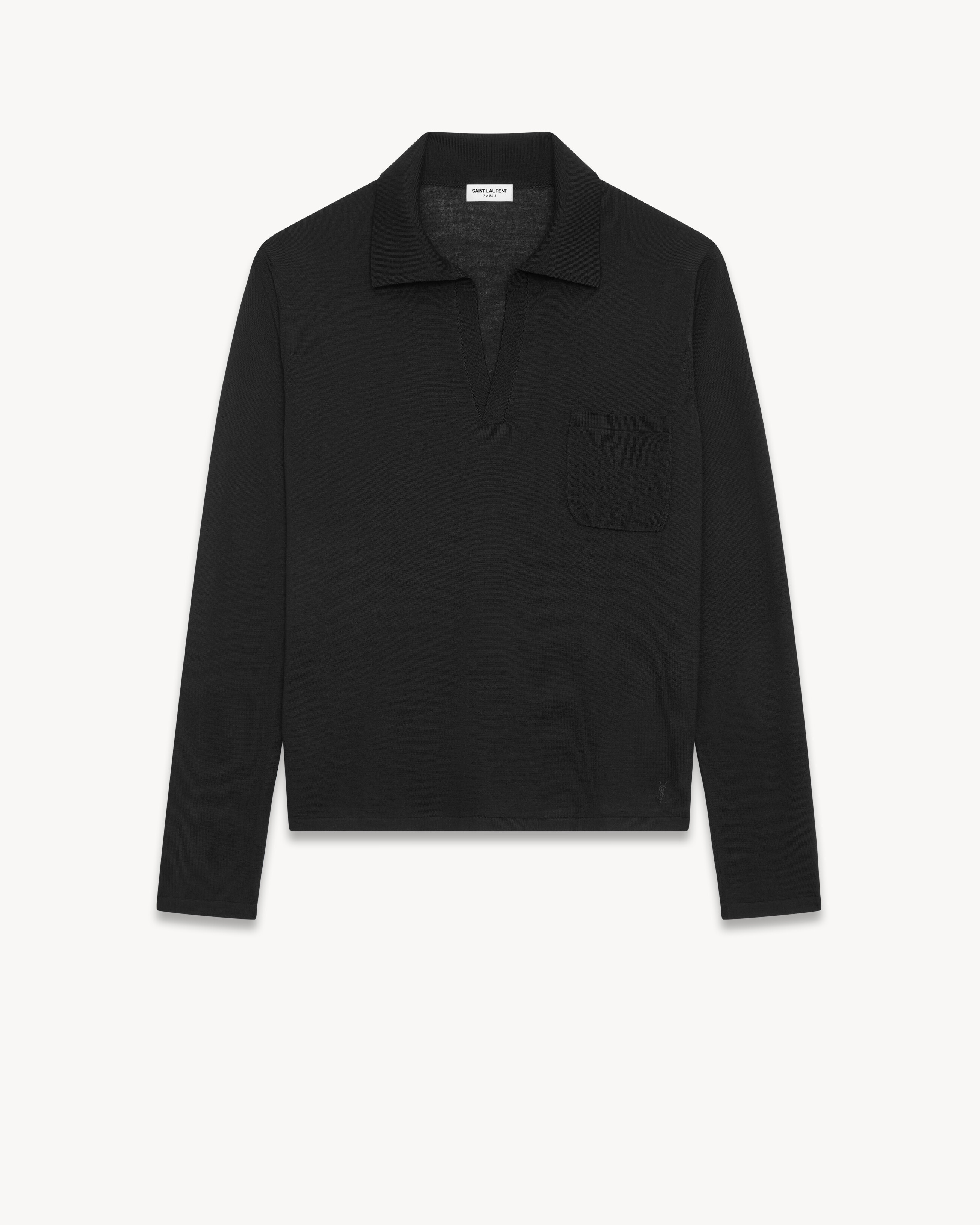 CASSANDRE polo shirt in wool | Saint Laurent | YSL.com