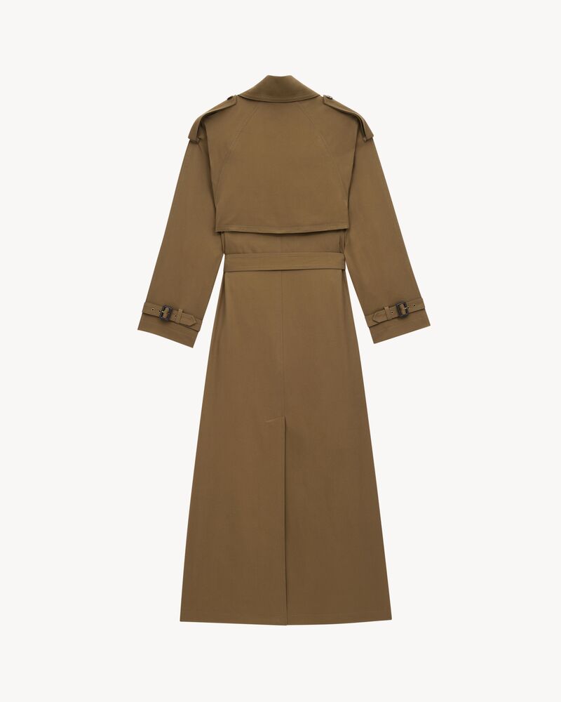 黒 トレンチコート レディース SAINT LAURENT コットンギャバジン製 トレンチコート | Saint Laurent | YSL JP